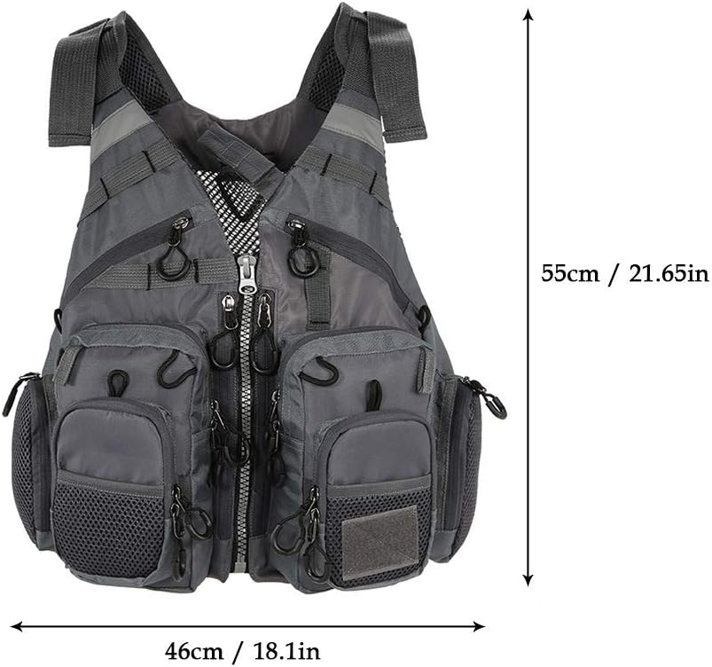 JKSPORTS Fly Fishing Vest Life Jacket with Adjustable Fit & Dual Stora