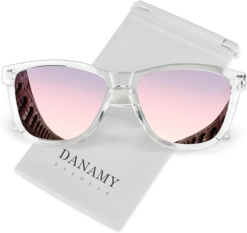 DANAMY Women's Polarized Sunglasses with Mirrored UV400 Protection for