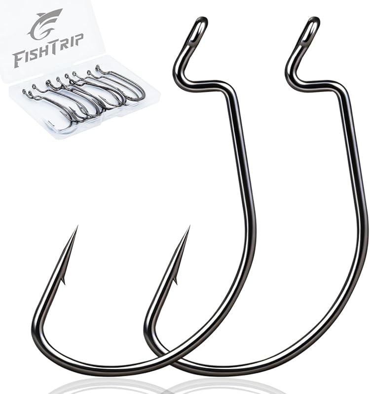 50/100/120PCS EWG Wide Gap Bass Fishing Hooks for Texas Rig, Freshwate