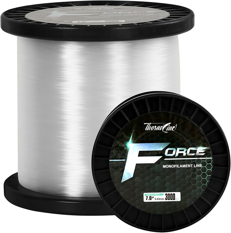 Force Monofilament Fishing Line – Heavy Duty, Clear Nylon Leader for T