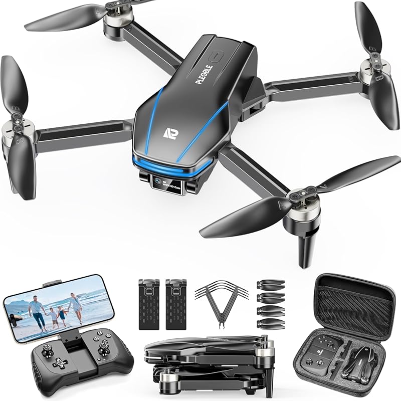 4K Mini Foldable Drone with Propeller Guards, One Key Start, Anti-Lost