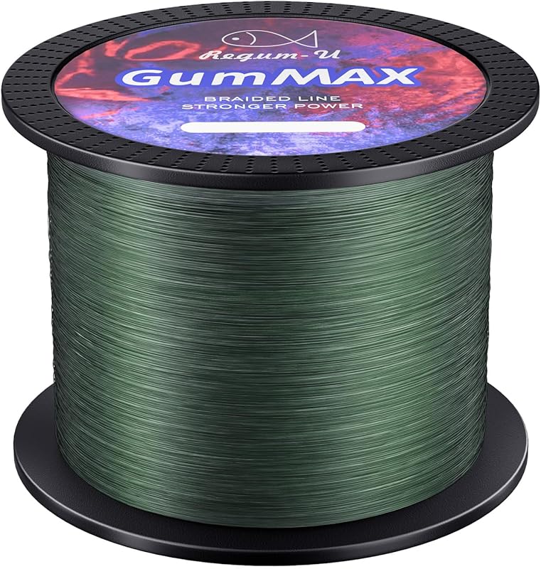 GumMAX 5-100LB Braided Fishing Line – Abrasion Resistant, Zero Stretch