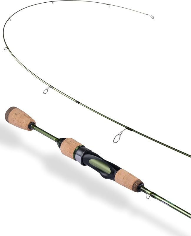 LITTMA Ultralight 2-Piece Trout Rod with Cork Handle, Carbon Fiber Bla