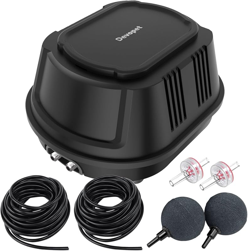 Outdoor Pond Aerator for Koi Ponds Up to 1800 Gallons with Deicer, Dou