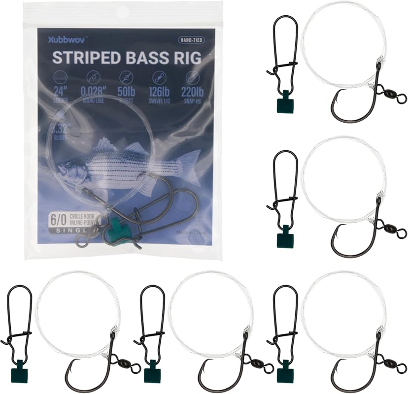 Striped Bass Rigs with 6/0 Circle Hook, 24