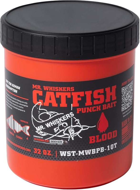 Mr. Whiskers Catfish Punch Bait – Blood Flavor