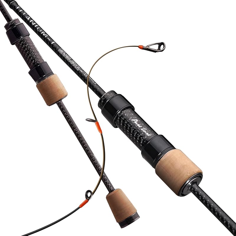 PURELURE Titanium-T Ultralight BFS Spinning Rod, Carbon Fiber 2Pcs wit
