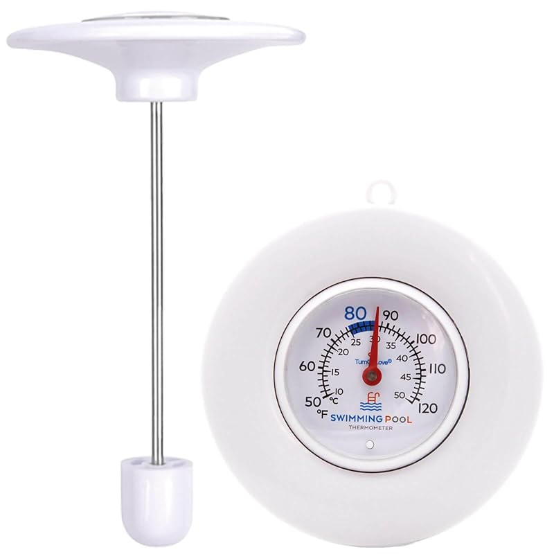 Floating Pool Thermometer with Easy Read LCD, No Battery Needed, IPX6 