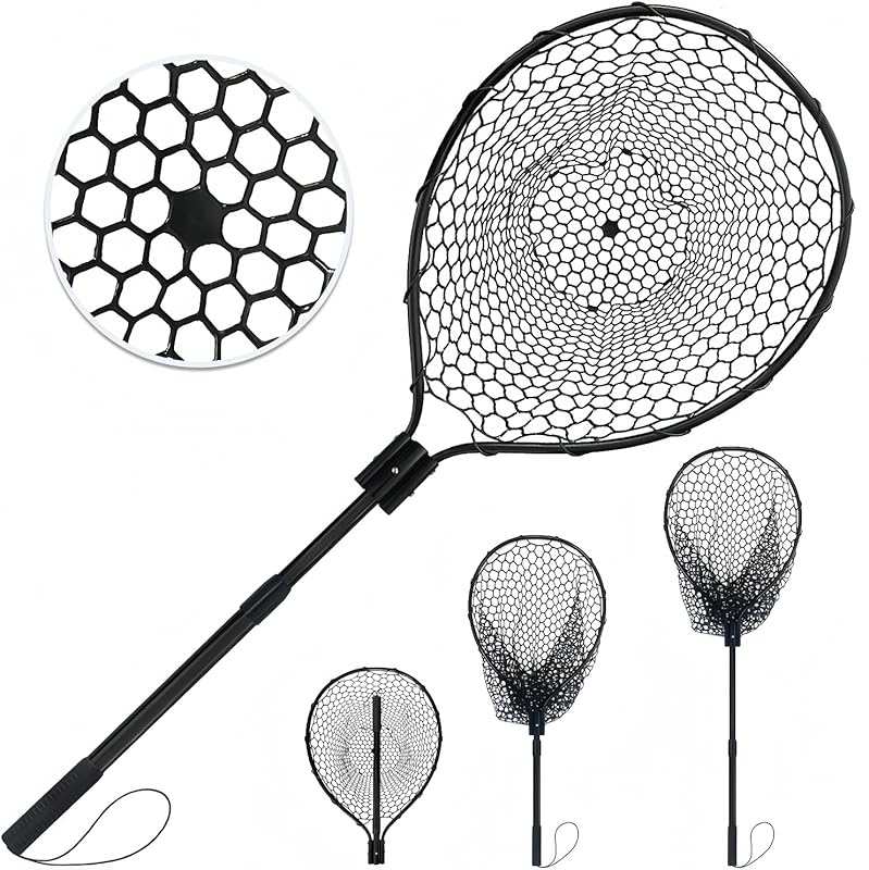 All Metal Telescoping Rubber Fishing Net with 59