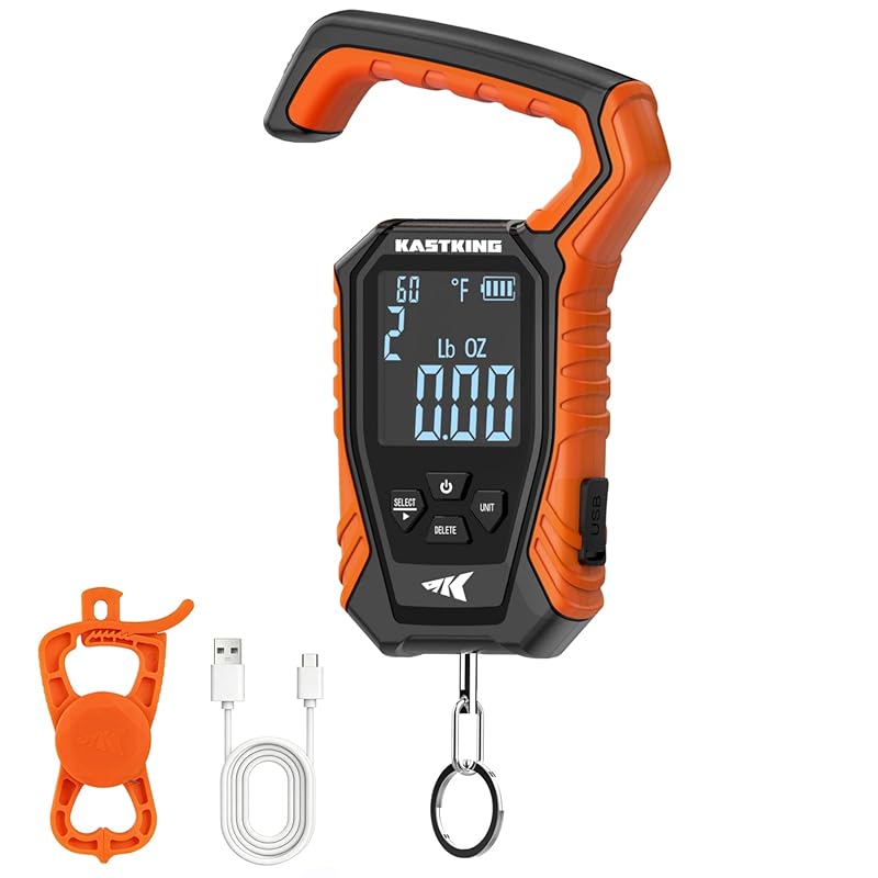 KastKing Weighmaster Mechanical-Digital Scale 120lb with Lip Gripper,