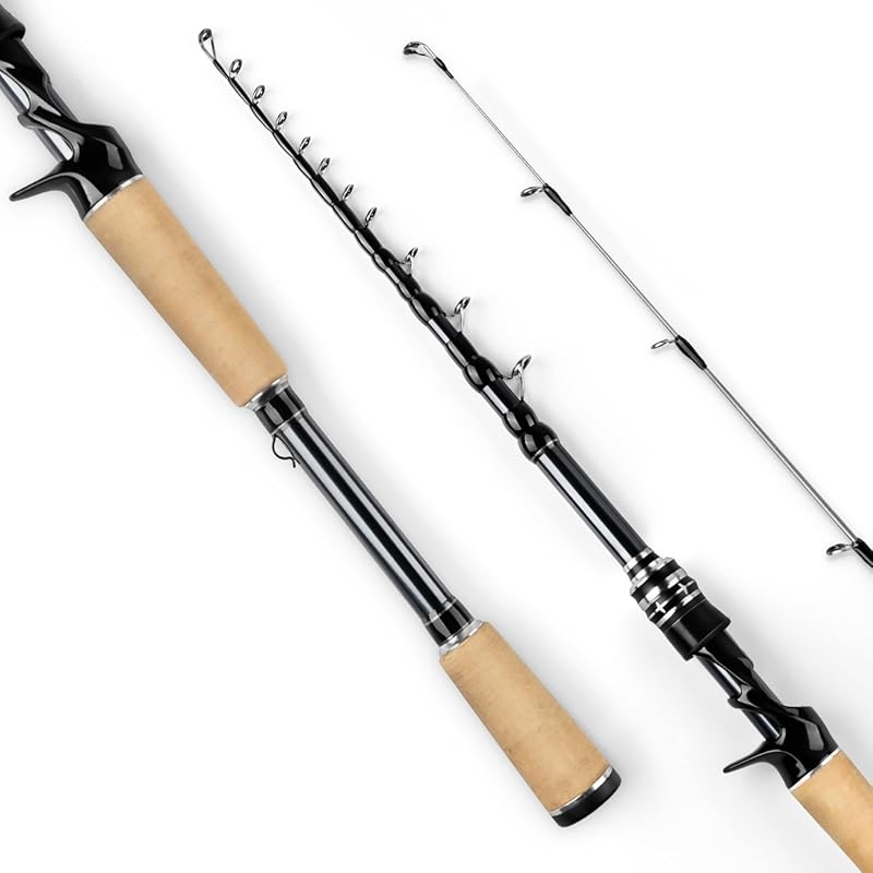 KastKing Megatron Titanium Telescopic Rods: IM7 Graphite, Solid Tip, P