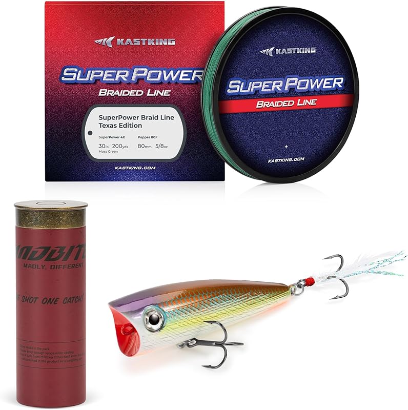 KastKing Superpower Braided Line & Lure Kit – Complete Freshwater Set 