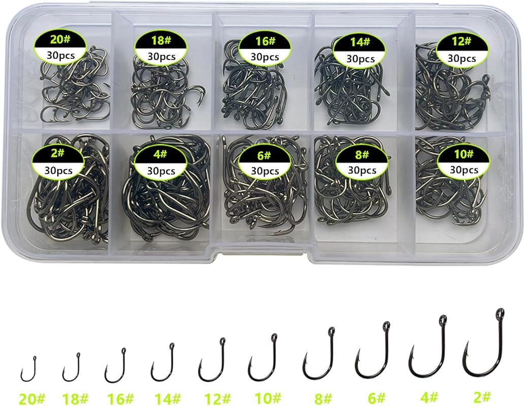 1000pcs Small Freshwater Fish Hooks, 10 Specifications of Trout Fishin