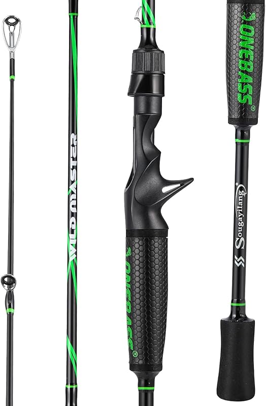 One Bass Lightweight Graphite Spinning Casting Rod Super Polymer Comfo