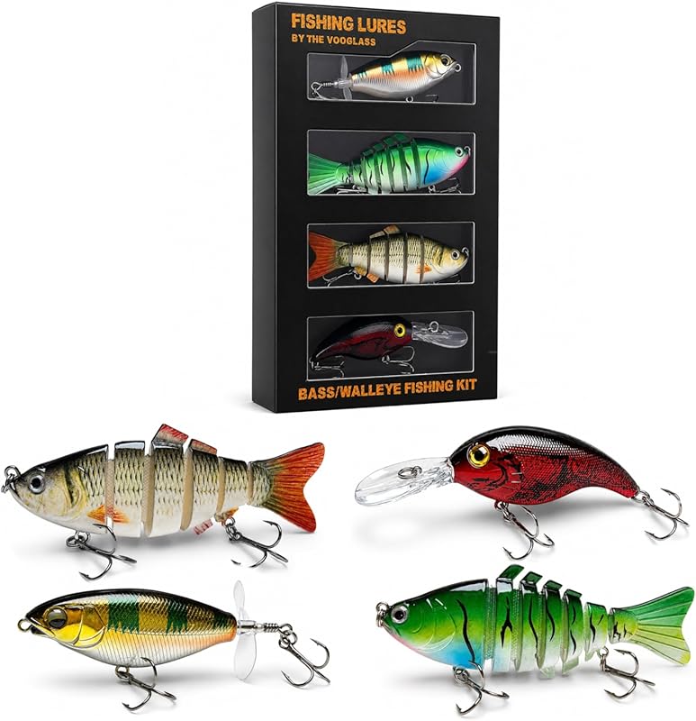 Lifelike Bass & Trout Fishing Lures with Realistic Action, Individual 