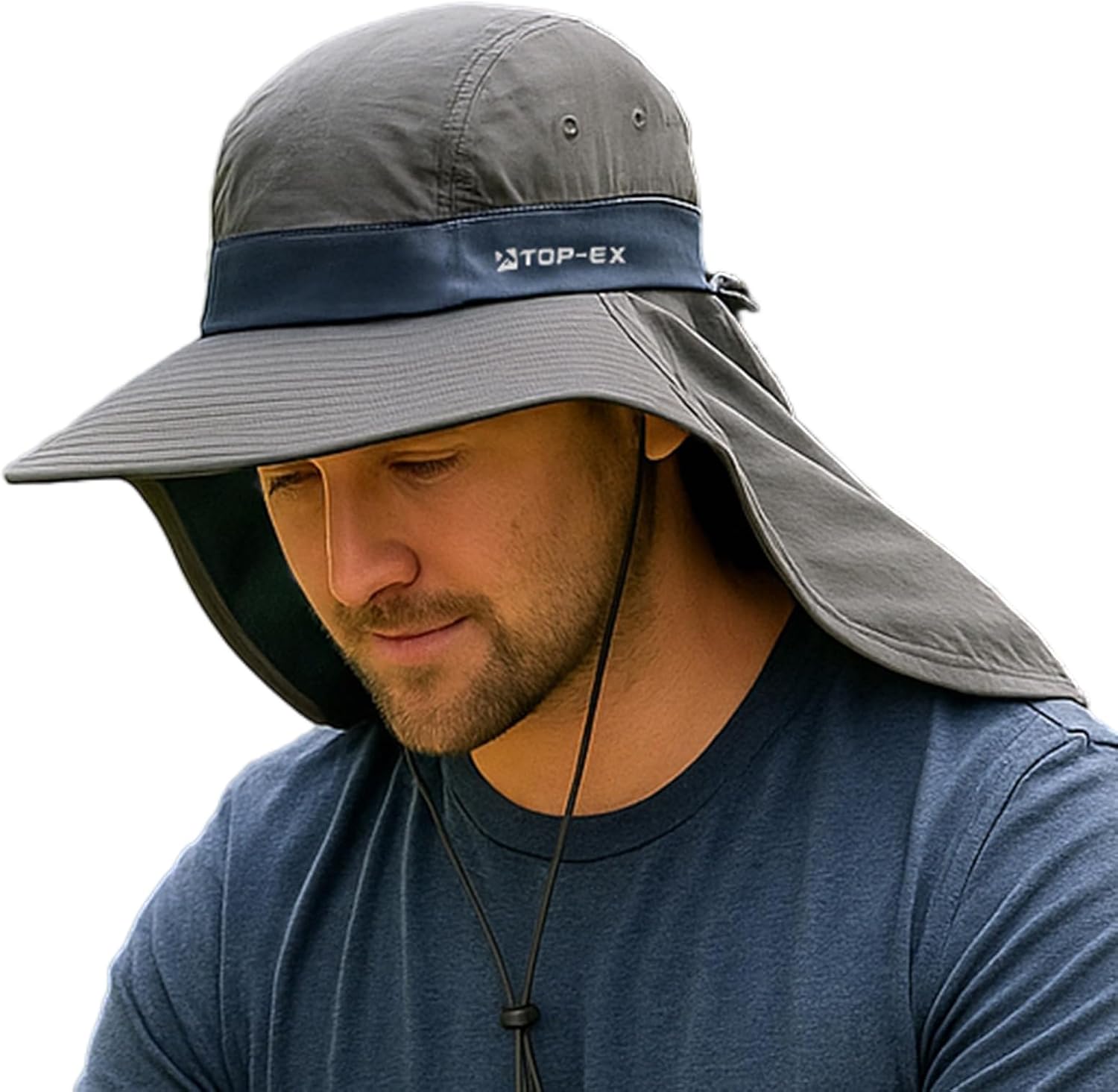 TOP-EX Cooling Sun Hat with Neck Flap, UPF 50+ Wide Brim Breathable fo