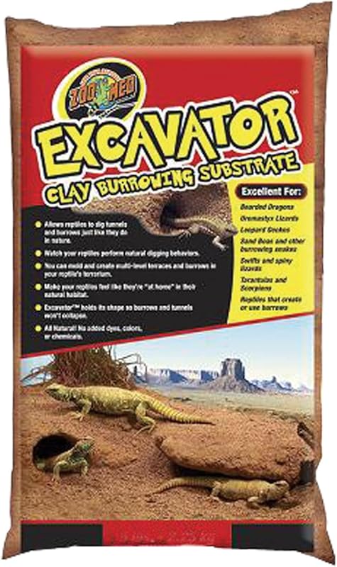 Zoo Med Excavator Clay Burrowing Reptile Substrate, 10 Pounds - Natura