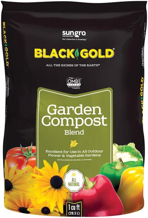 SUNGRO HORTICULTURE 1.0 CFL P Garden Compost Soil Mix, 1 Cubic Feet