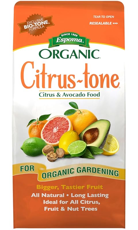 Espoma Organic Citrus‑Tone 5‑2‑6 Fertilizer – 4 lb Bag for Citrus, Fru