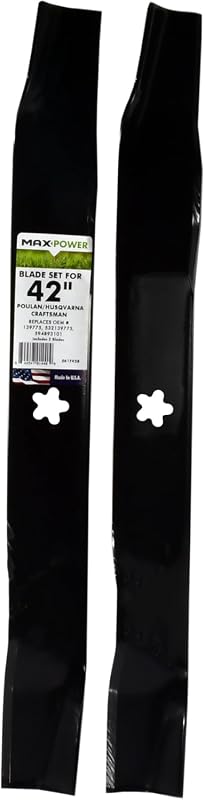 MaxPower 561742B 2-Pack 3-N-1 Mower Blades Fits Craftsman, Husqvarna, 