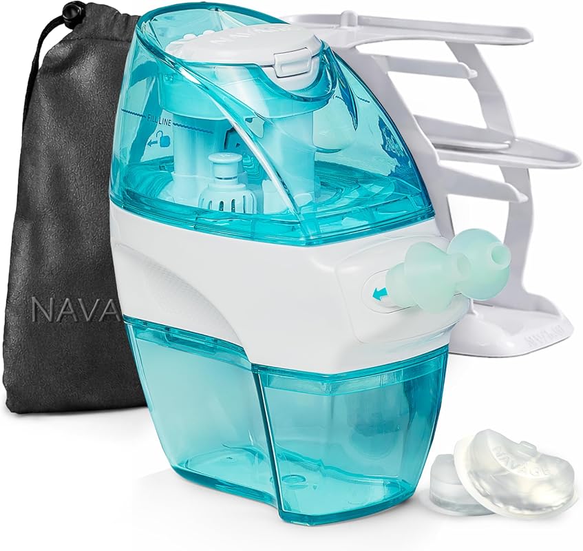 Navage Nasal Irrigation Deluxe Bundle with 30 SaltPods, Storage Caddy,