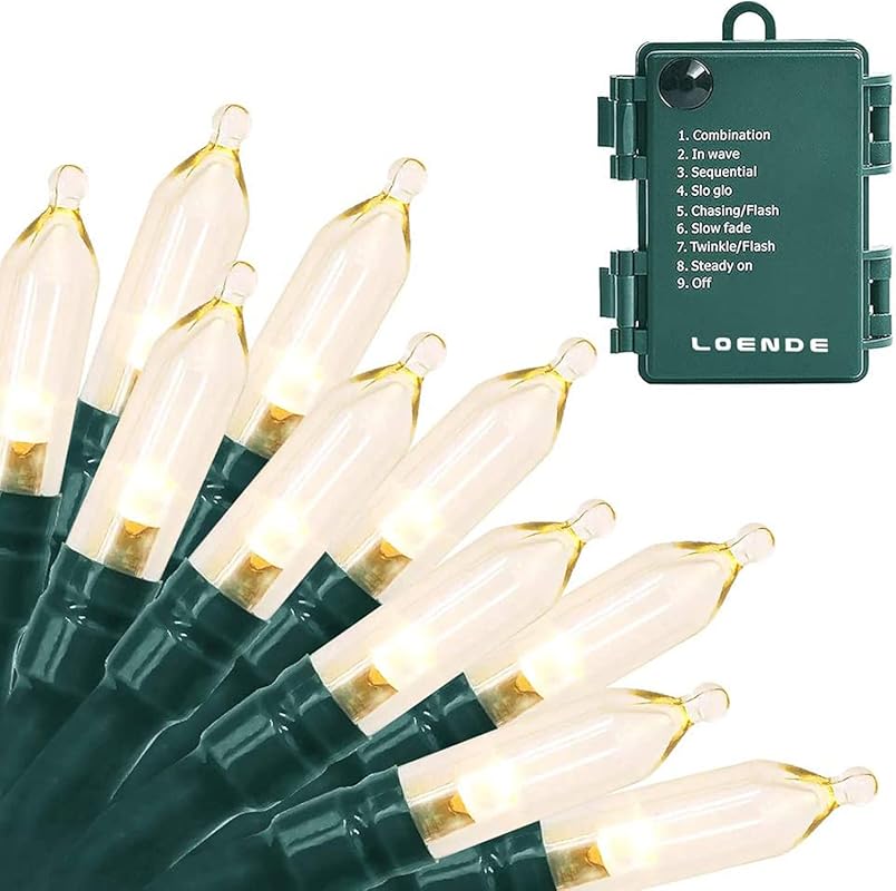 18ft 50 LED Battery Operated Christmas Lights, 8 Modes Waterproof Indo