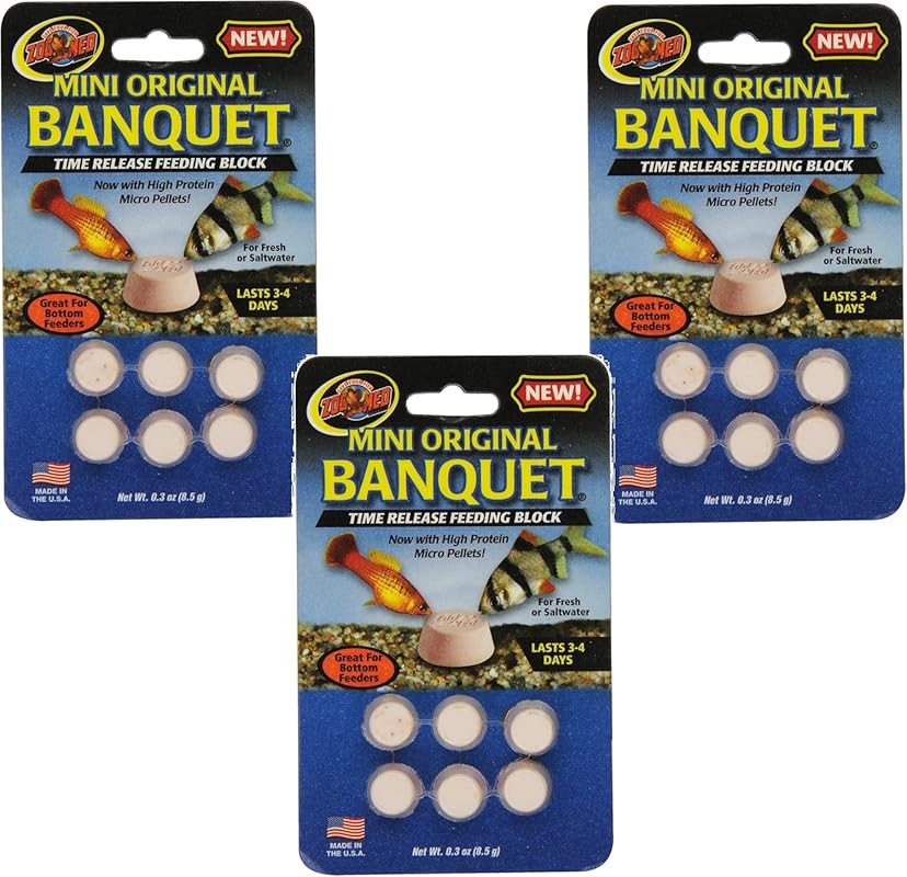 Zoo Med Laboratories Mini Banquet Block Feeders, Vacation Food Blocks 