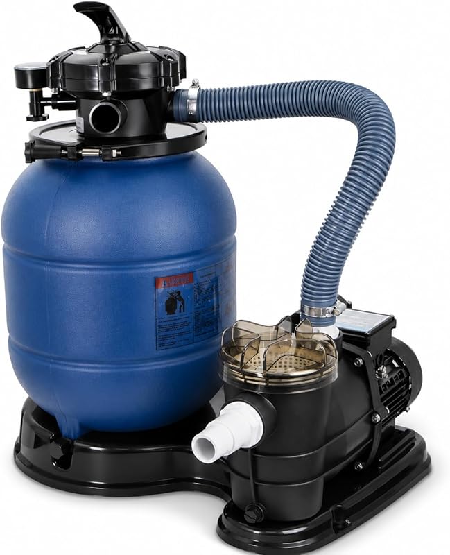 XtremepowerUS 13in Sand Filter Pump: 3/4 HP, 2400 GPH, Multi-Port Valv