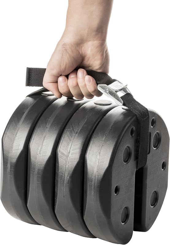 US Weight 40 lb Canopy Weight Set of 4 with Carry Strap No Pinch Desig