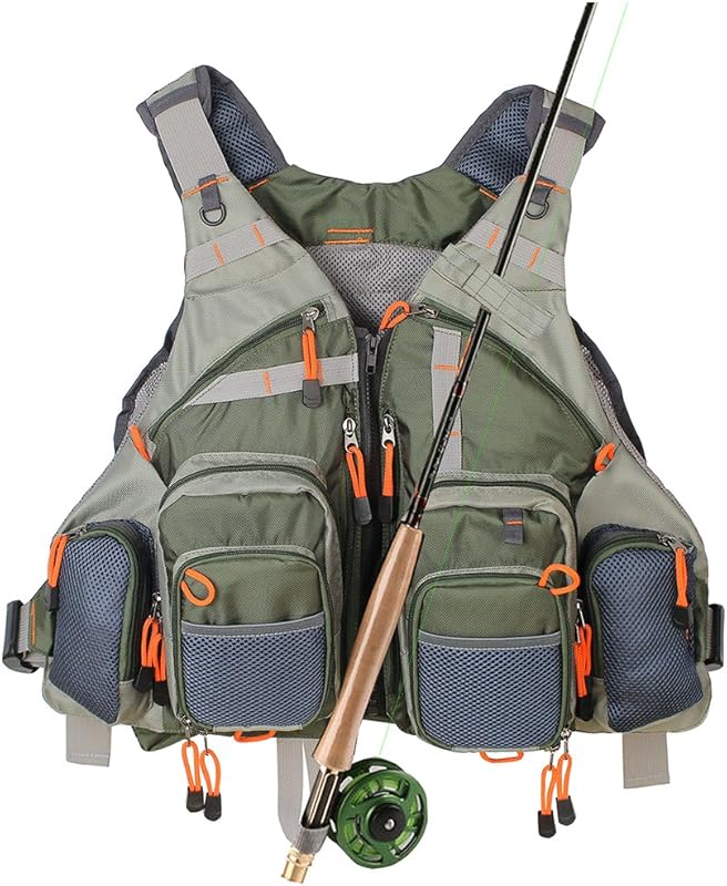 Kylebooker Adjustable Fly Fishing Vest Pack for Men & Women; Comfortab