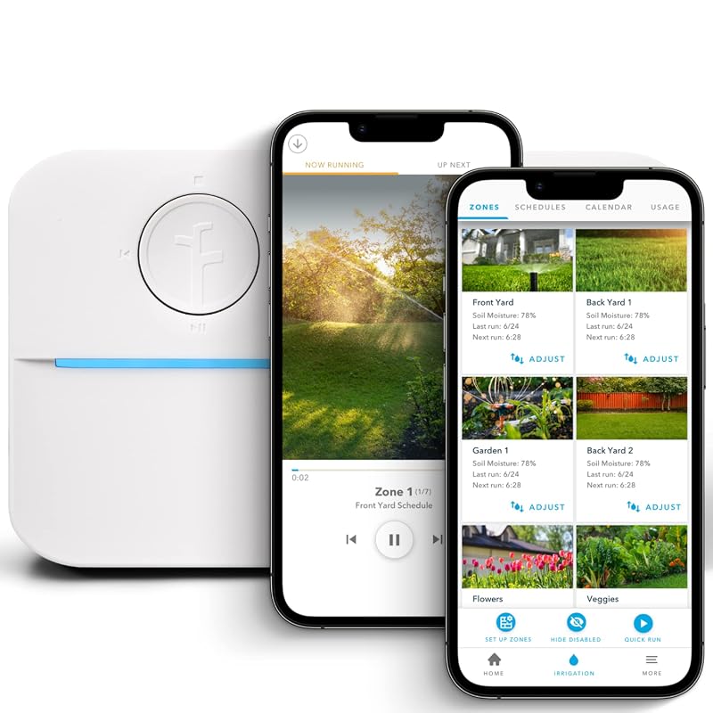 Rachio 8-Zone WiFi Smart Sprinkler Controller with App Scheduling and 