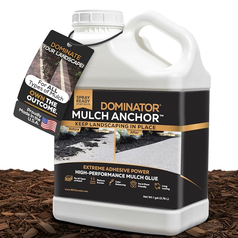 Dominator Mulch Anchor 1 Gallon: Mulch Glue, Gravel Binder & Landscape