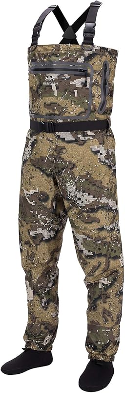 BASSDASH FW11 Men's Lightweight Breathable Black Camo Stockingfoot Che