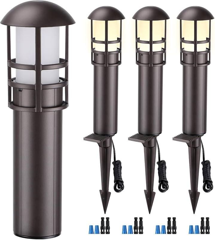 LEONLITE Low Voltage Landscape Pathway Lights – 3W LED Bollard, 12‑24V