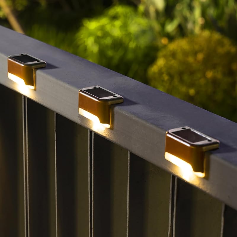 SOLPEX Solar Deck Step Lights Outdoor, 16 Pack Waterproof LED for Stai