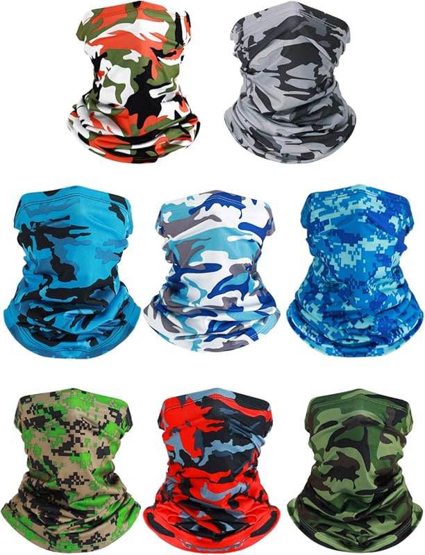 SATINIOR Summer Camo Neck Gaiter, Cooling UV Protection Face Mask & Su