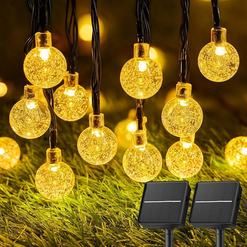 Brightown 2-Pack 73ft 120 LED Solar String Lights Outdoor Waterproof,