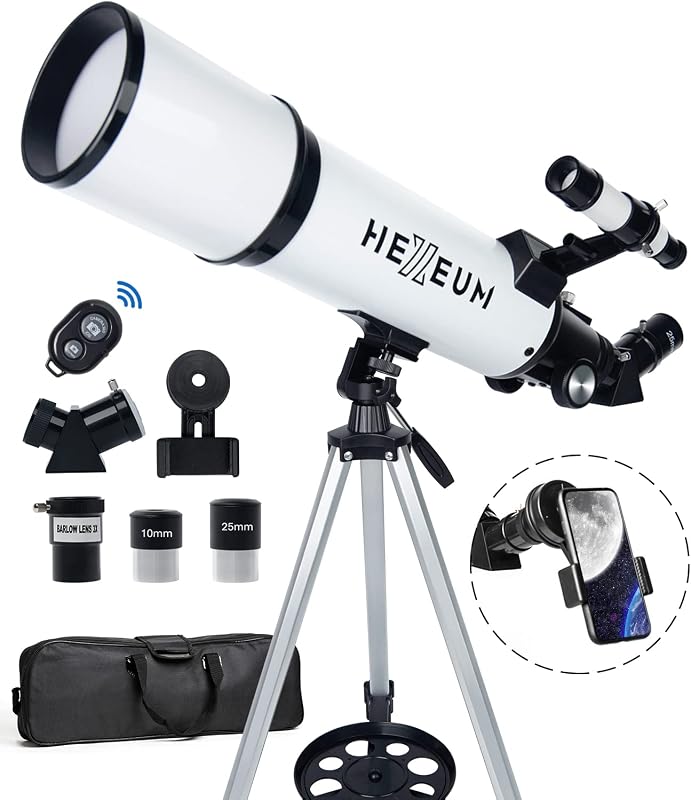 Koolpte 80mm Aperture 600mm Portable Refracting Telescope with AZ Mount