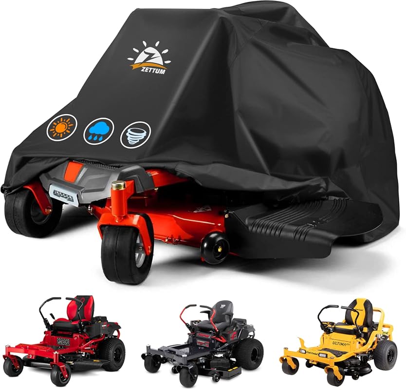 Zettum Zero Turn Mower Cover Waterproof Heavy Duty 600D Universal Fit 