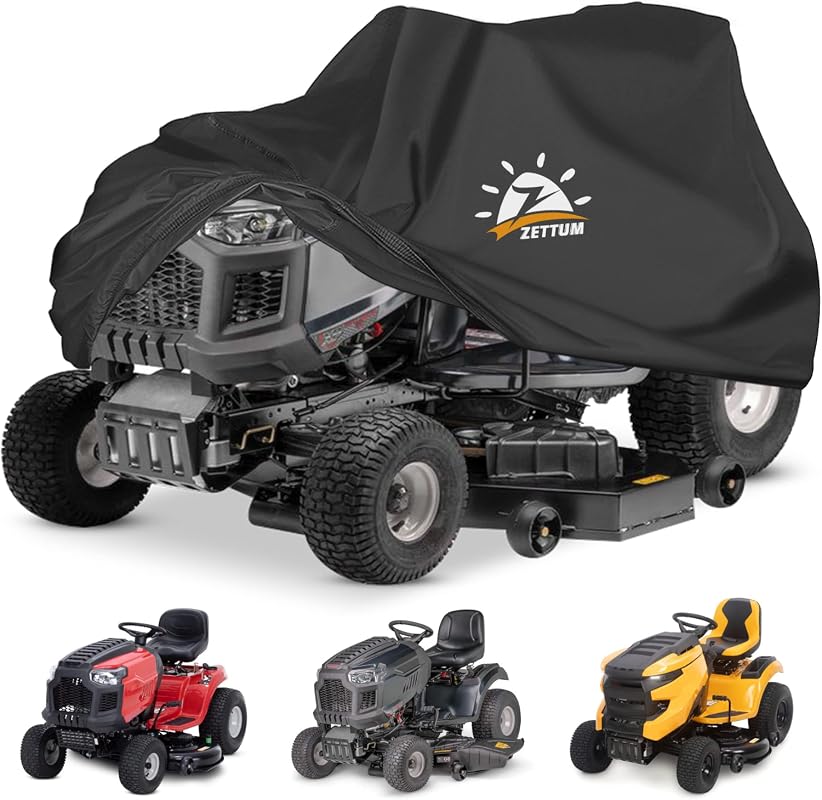 Zettum Waterproof 600D Heavy Duty Riding Mower Cover Universal Fit wit
