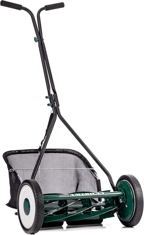American Lawn Mower 16-Inch 7-Blade Reel Mower with Grass Catcher for 