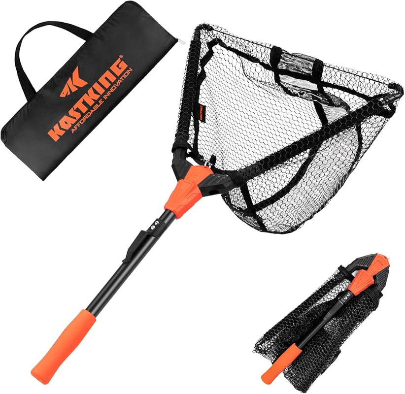 KastKing Pontus Fishing Net: Foldable, Lightweight Landing Net. Built-