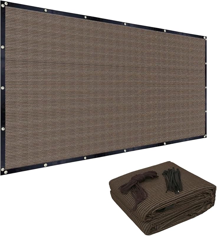 FAIR WIND 8'x10' Mocha 90% Sun Shade Cloth with Improved Grommets