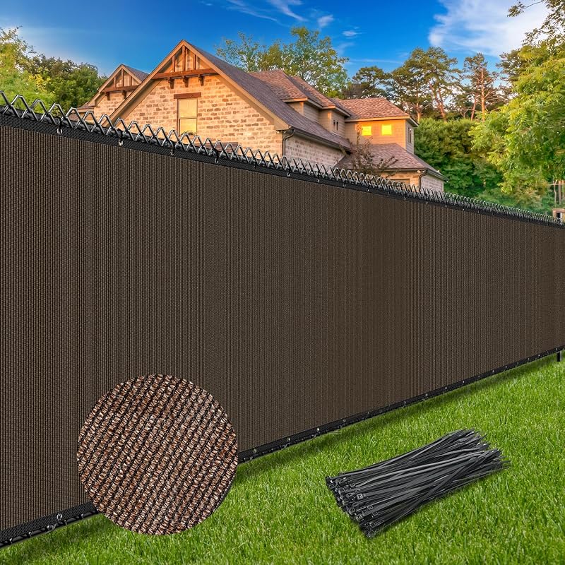 Winpull Privacy Fence Screen 6'x50' Heavy Duty 170GSM HDPE Mesh 95% Pr