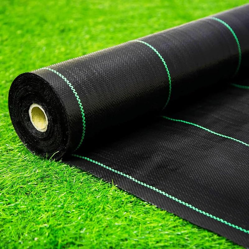 EXTRAEASY Heavy Duty 3.2oz Black Woven Weed Barrier Landscape Fabric f