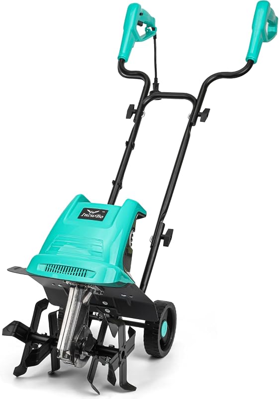 IncwBo 10.5 Amp Electric Rototiller Garden Tiller 12 Inch Tilling Widt