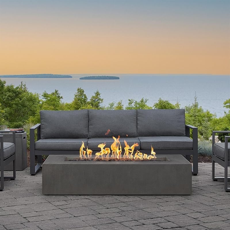 BBQGuys Signature Estes 60-Inch Low Rectangle Natural Gas Fire Table i