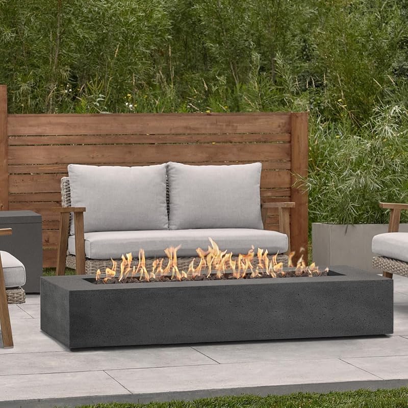 BBQGuys Signature La Valle 72-Inch Rectangle Propane Fire Table in Car