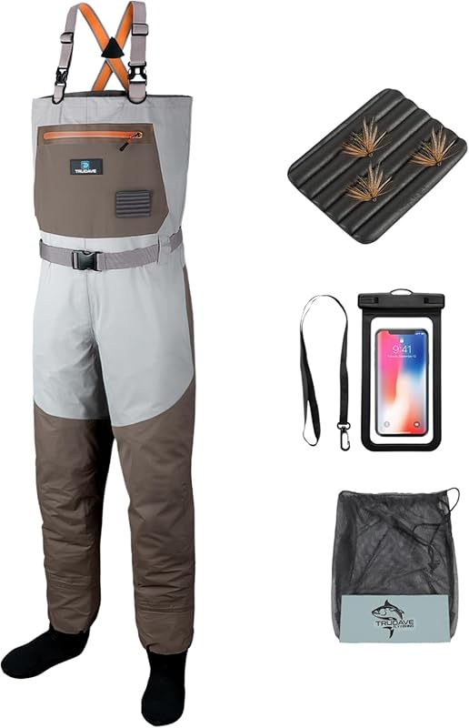 Trudave Lightweight, Breathable Insulated Stockingfoot Chest Waders fo