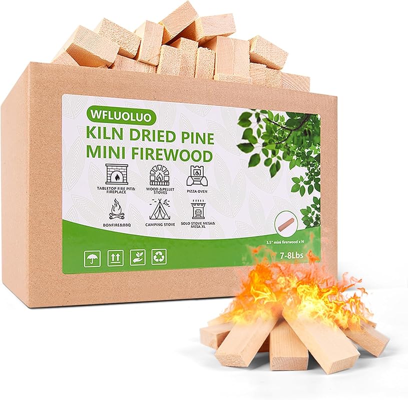 3.5 Inch Kiln-Dried Pine Mini Firewood – Perfect Solo Stove and Tablet